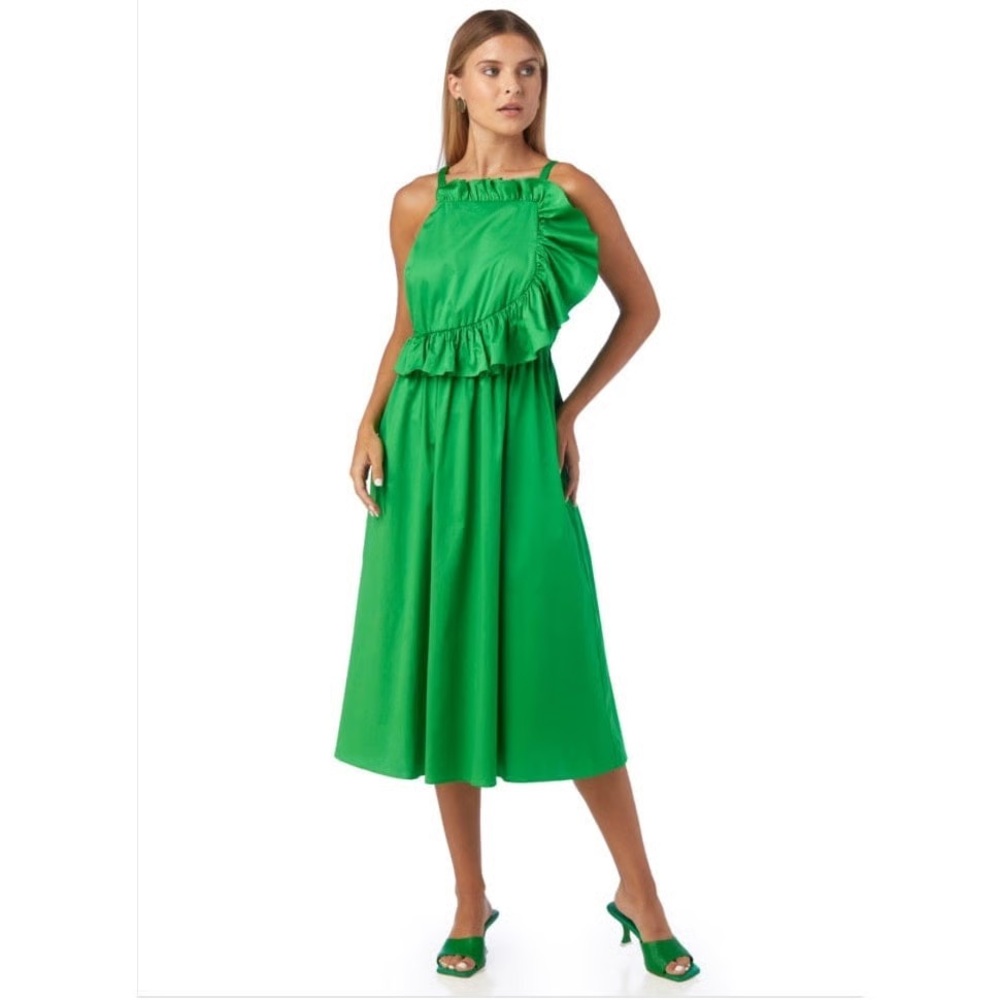 NWT Crosby Genevive Elegant Green Midi Dress